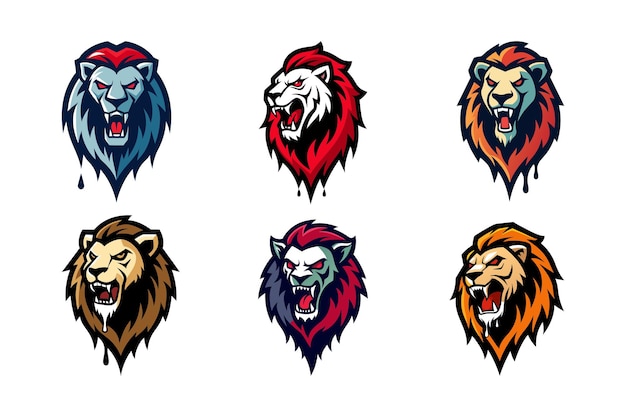 Diseño del logotipo de la cabeza de metalcore de Aggressive Lion Zombie