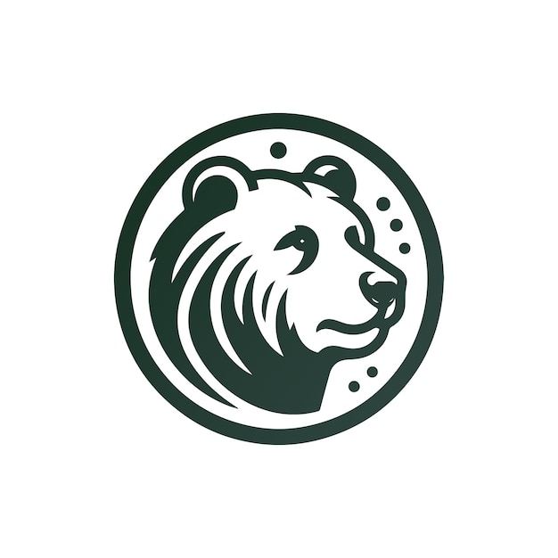 Diseño del logotipo de la cabeza de oso gradiente para la ilustración vectorial