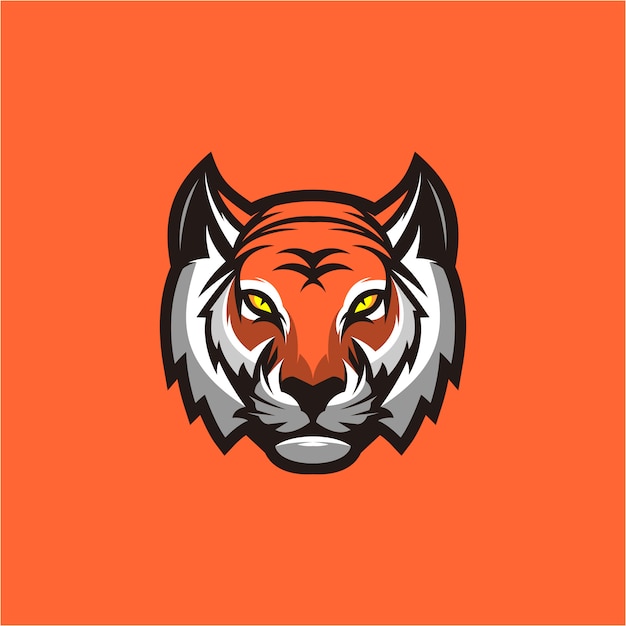 diseño de logotipo de cabeza de tigre