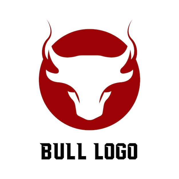 Diseño del logotipo de la cabeza del toro de elegancia Diseño del logotipo del icono del toro Ilustración vectorial resumen del logotipo del toro