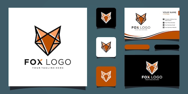 Diseño de logotipo de cabeza de zorro moderno, icono de cabeza de zorro Vector Premium