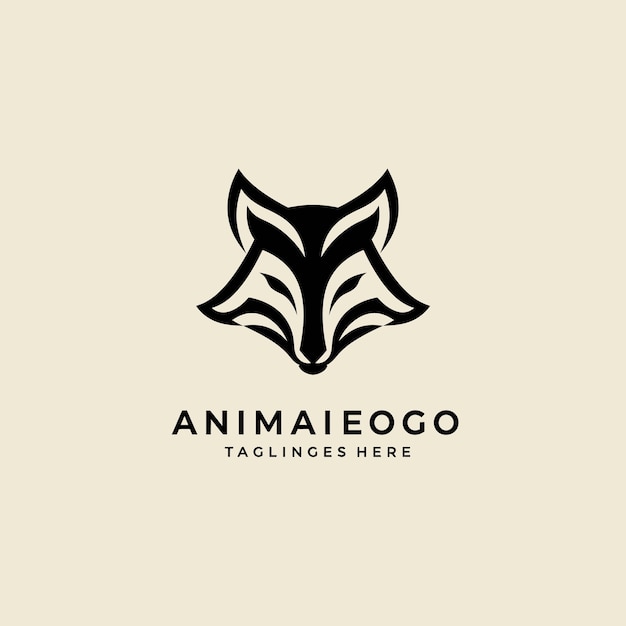 diseño de logotipo de cabeza de zorro