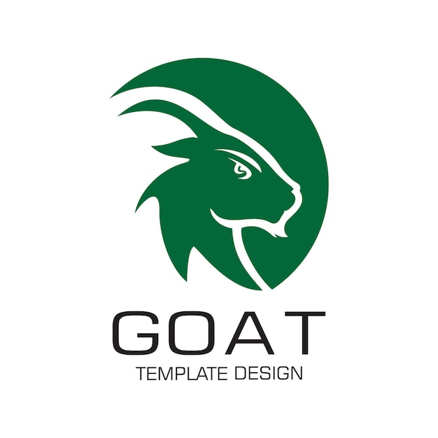 Diseño del logotipo de la cabra concepto simple Vector Premium