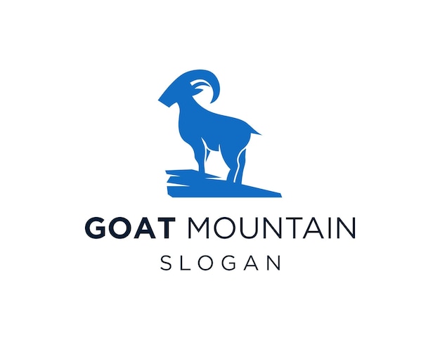Diseño del logotipo de la cabra creado utilizando la aplicación Corel Draw 2018 con un fondo blanco