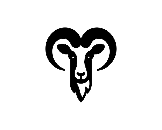 Diseño de logotipo de cabra plantilla de vector de símbolo de icono