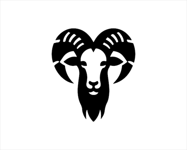 Diseño de logotipo de cabra plantilla de vector de símbolo de icono