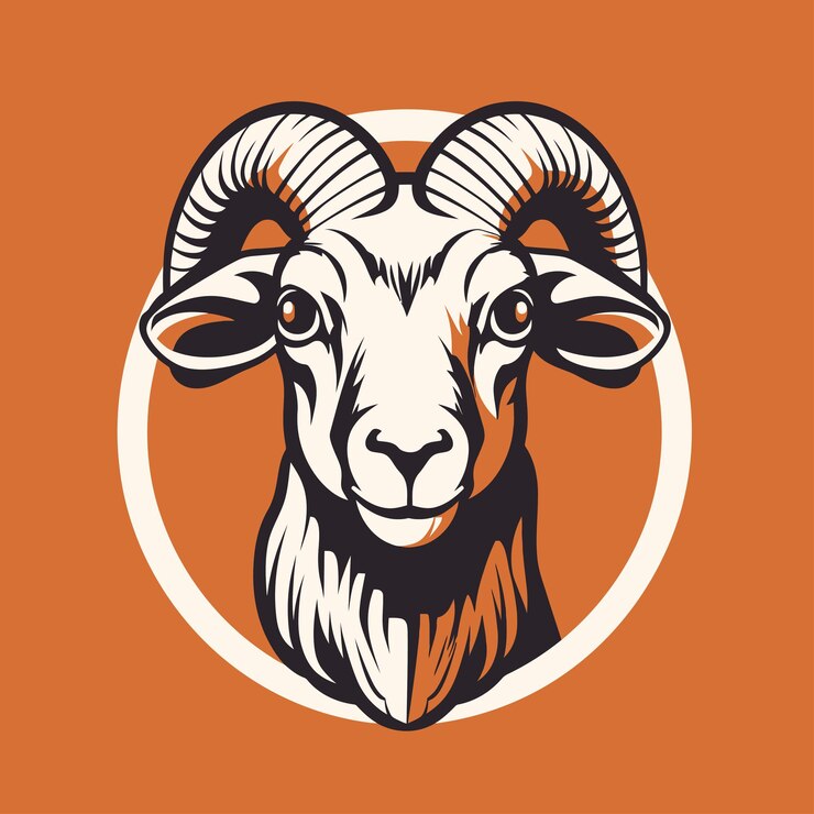 Vector diseño de logotipo de cabra