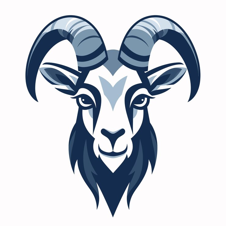 Vector diseño de logotipo de cabra