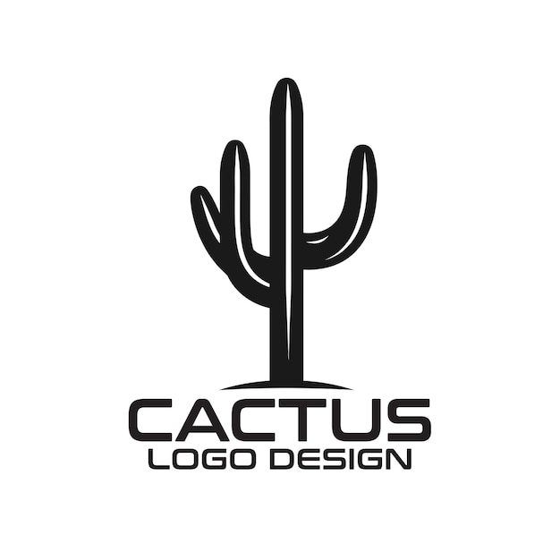 Vector diseño del logotipo de cactus vector