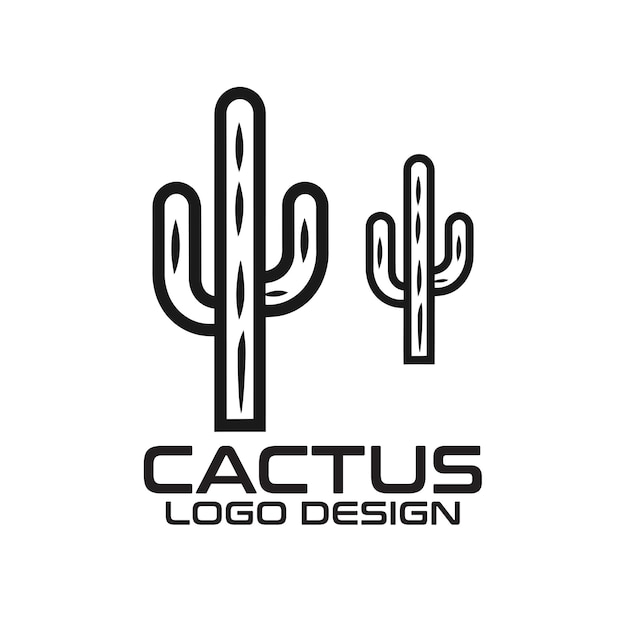 Vector diseño del logotipo de cactus vector