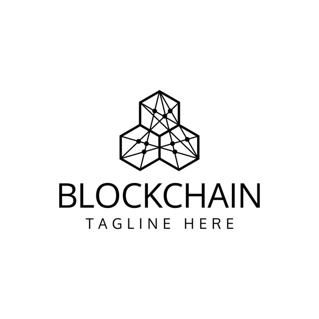 diseño del logotipo de la cadena de bloques