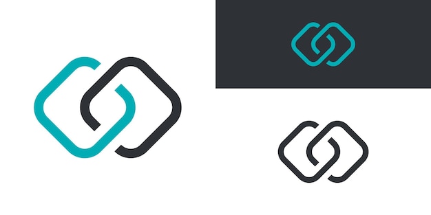 Diseño del logotipo de la cadena con concepto creativo Premium Vector