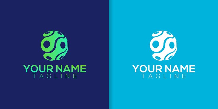 Diseño del logotipo de la cadena de planetas de World Technology