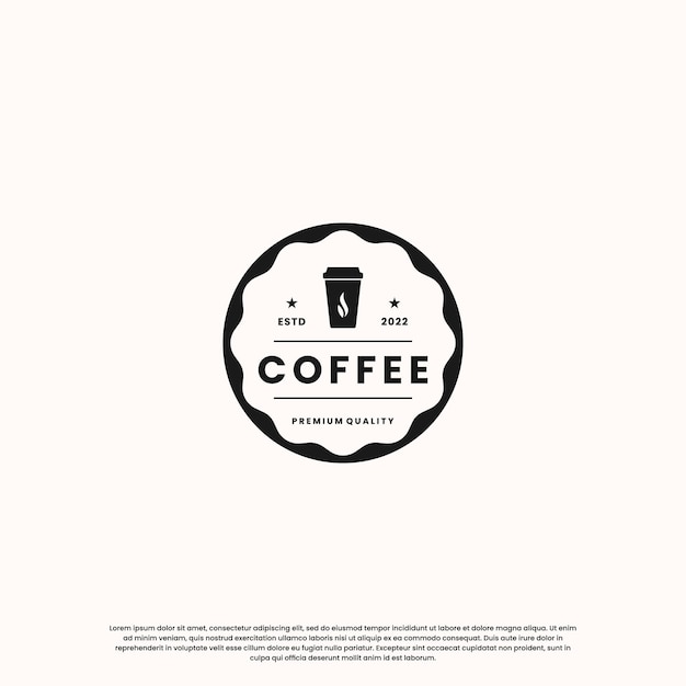 Diseño de logotipo de café antiguo. logotipo de cafetería retro.