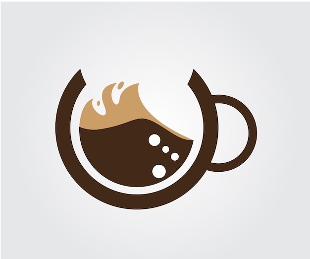 diseño de logotipo de café, arte vectorial para cafetería