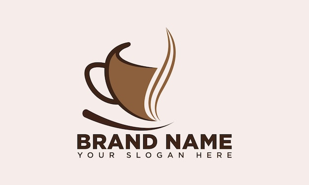 Diseño de logotipo de café. logotipo de té. diseño de logotipo de taza.