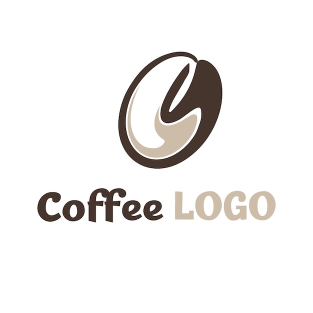 Diseño de logotipo de café de lujo signo marrón sobre fondo blanco