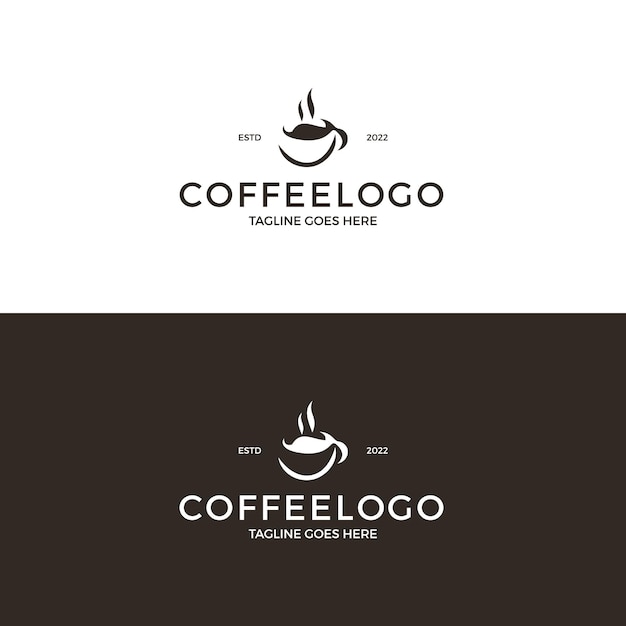 Diseño de logotipo de café o cafetería.
