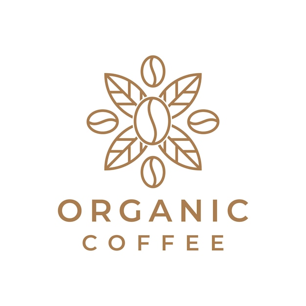 Diseño de logotipo de café orgánico.