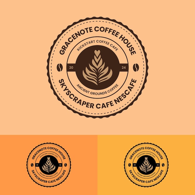 Diseño del logotipo del café vintage