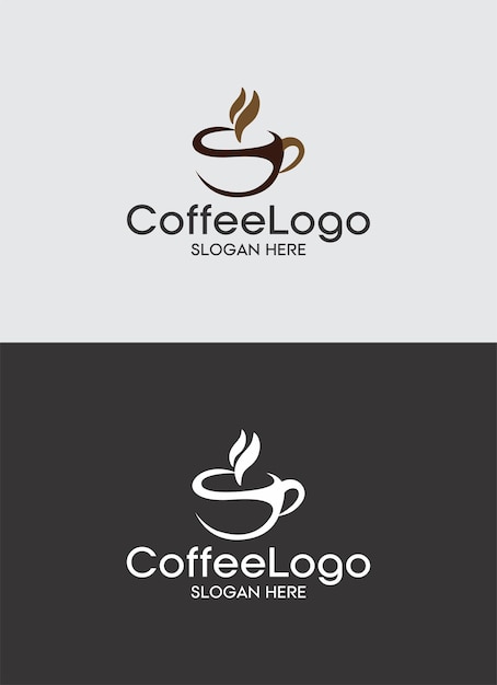 Vector diseño de logotipo de café vintage