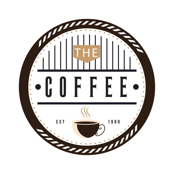 Vector diseño de logotipo de cafetería gratis.