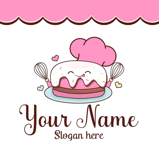 El diseño del logotipo de Cake Vector