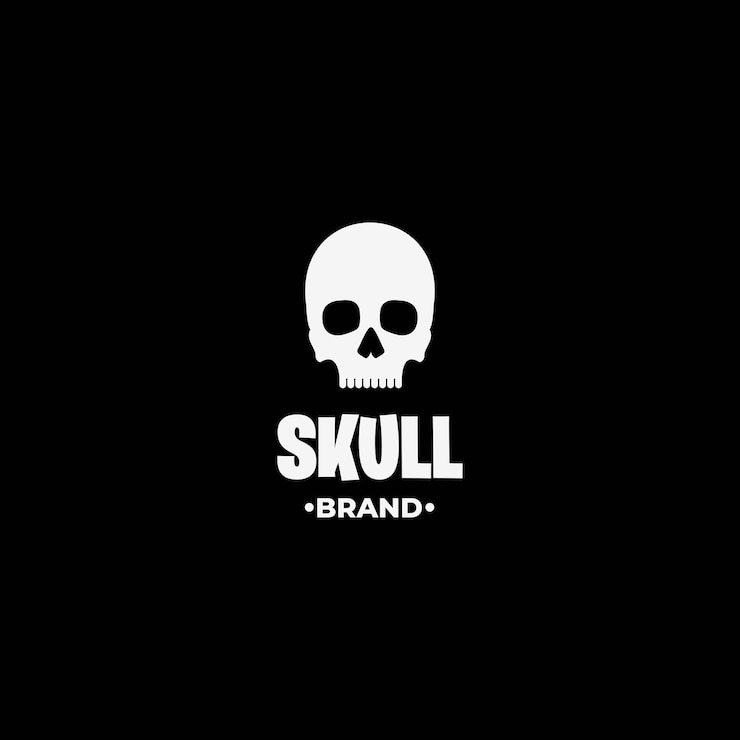 Vector diseño de logotipo de calavera simple bueno para su marca