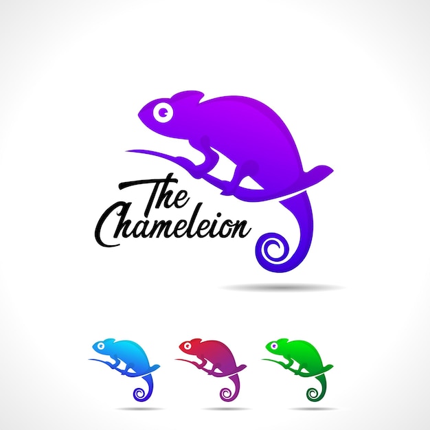 Diseño de logotipo de camaleón de negocio minimalista moderno vectorial
