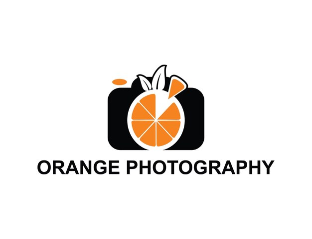 Vector diseño del logotipo de la cámara naranja