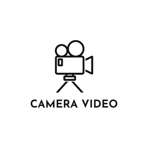 Diseño de logotipo de cámara de video creativo para estudio de negocios