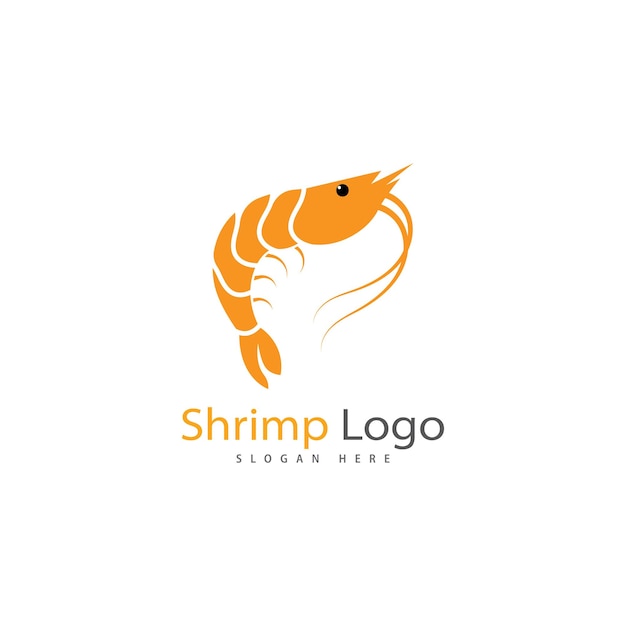 diseño de logotipo de camarón icono de ilustración vectorial