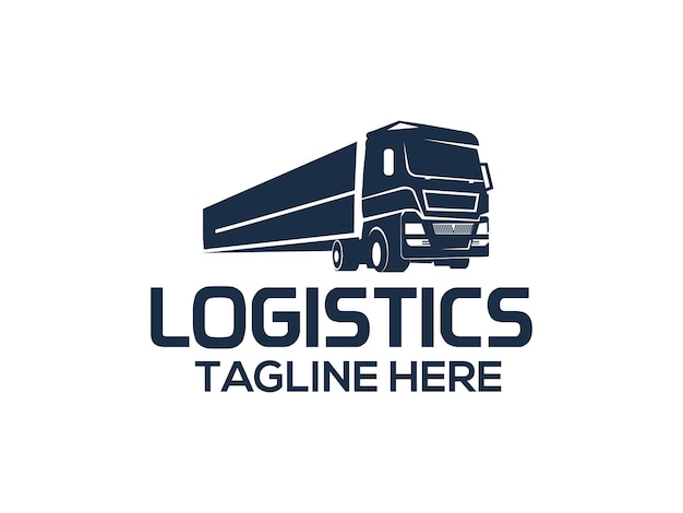 diseño de logotipo de camión logístico transporte express cargo Vector template