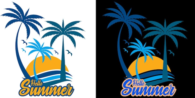 diseño de logotipo de camiseta de verano