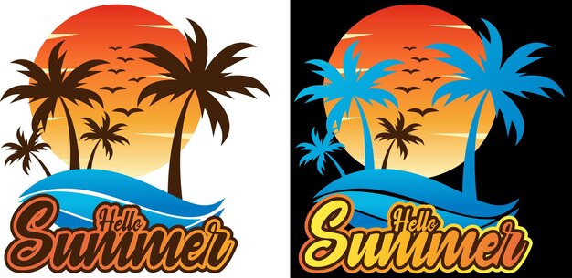 diseño de logotipo de camiseta de verano