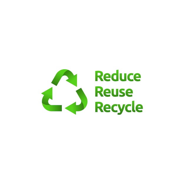 El diseño del logotipo de la campaña Zero Waste reduce la reutilización y el reciclaje.