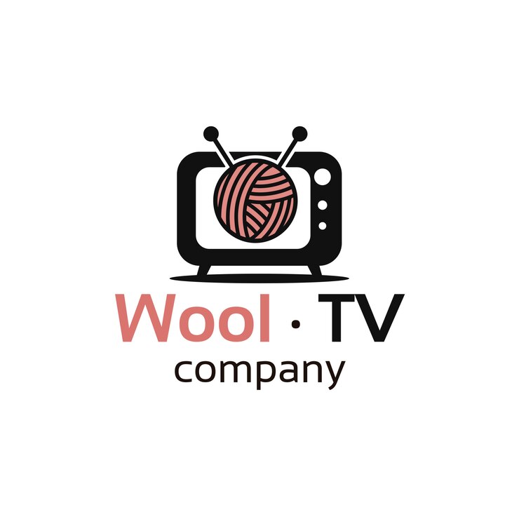 Diseño de logotipo de canal de televisión de lana