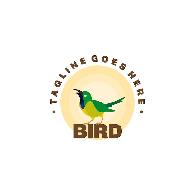 Vector diseño del logotipo de la canción de los pájaros