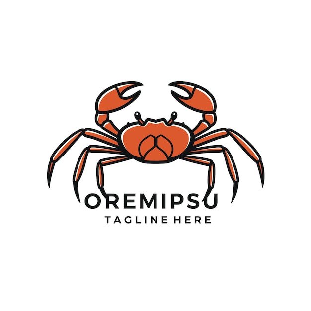 Diseño de logotipo de cangrejo