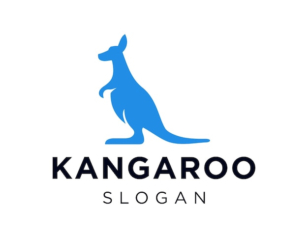Diseño del logotipo de canguro creado utilizando la aplicación Corel Draw 2018 con un fondo blanco