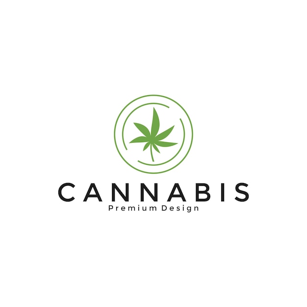 Diseño de logotipo de cannabis elegante e inspirador.