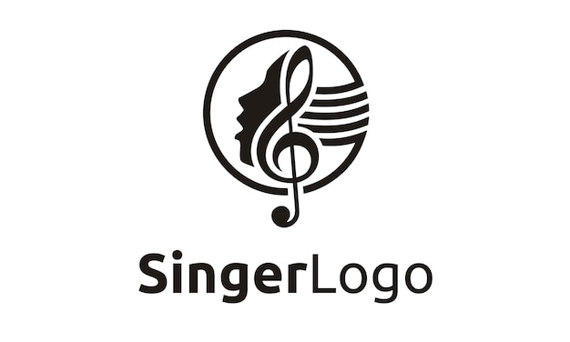 Diseño de logotipo de cantante / coro