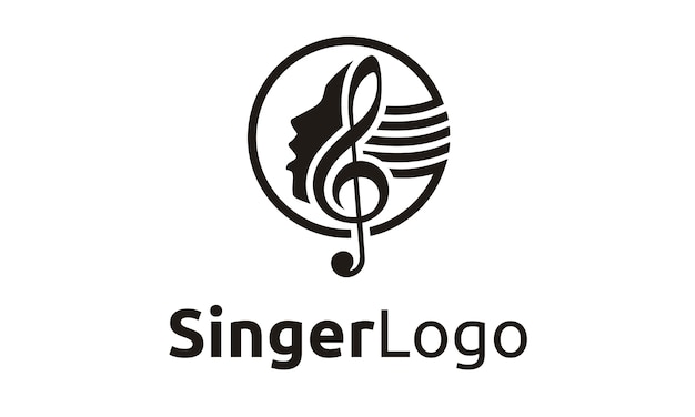 Diseño de logotipo de cantante / coro