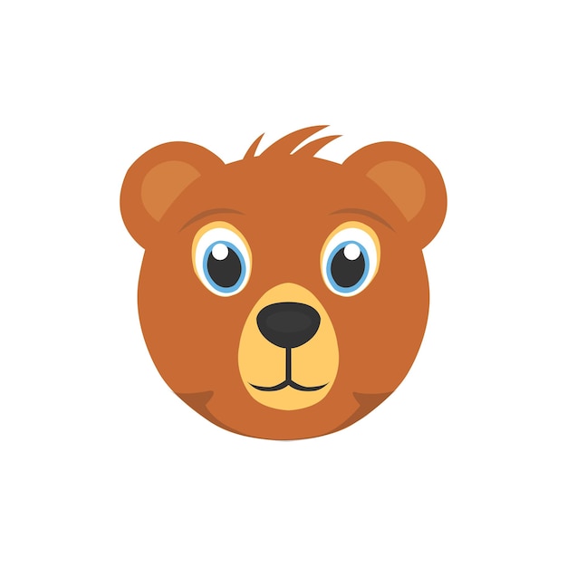 Vector diseño del logotipo de la cara de oso