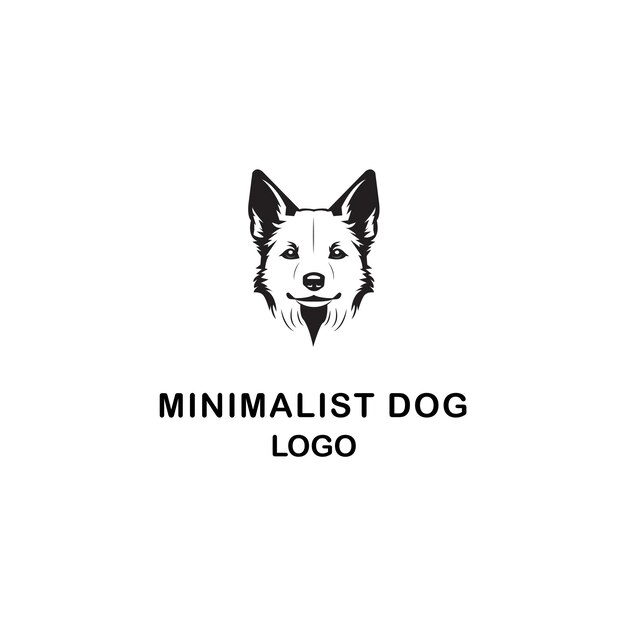 diseño de logotipo de cara de perro minimalista ilustración de vector de perro icono de vector de perro