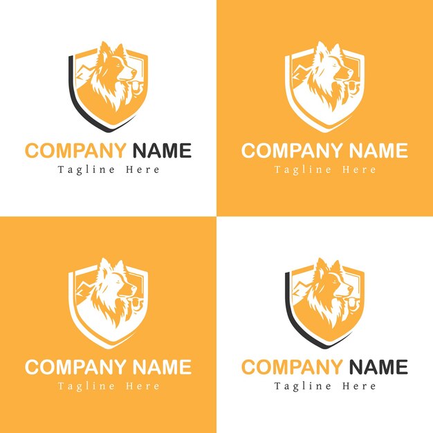 Diseño del logotipo de la cara del perro