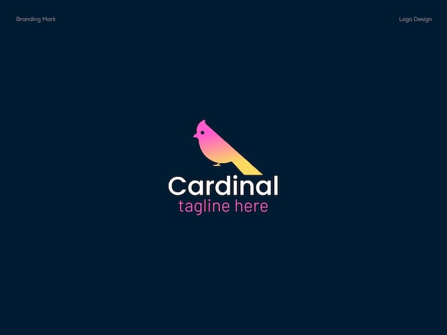 Diseño de logotipo cardenal logo pájaro