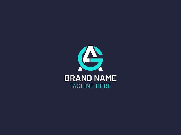Diseño de logotipo de carta AG