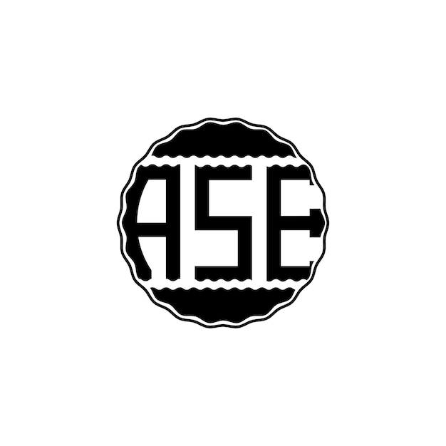 Diseño de logotipo de carta 'ASE'