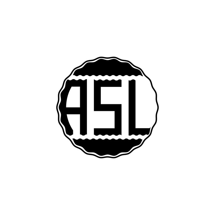 Vector diseño de logotipo de carta 'asl'